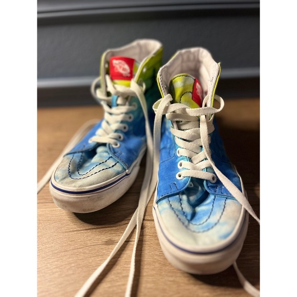 Vans Sk8-Hi SpongeBob SquarePants Imagination Tie Dye Mens 6.5 Womens 8 - Picture 2 of 8